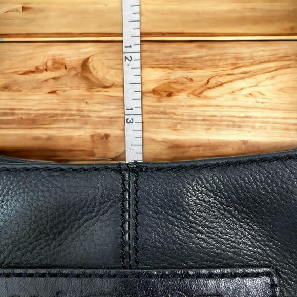 Fossil ‎ Vintage Black Pebbled Leather Hobo Shoulder Crossbody Shoulder Bag - Picture 10 of 10